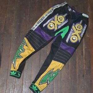 Adidas Originals JEREMY SCOTT Graphic Joggers - Black, Purple, Green